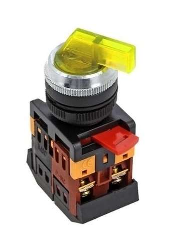 Переключатель ANLC-22 2P желтый с подсветкой 380В NO+NC EKF PROxima