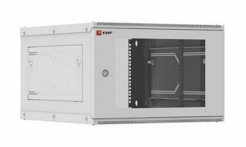 Шкаф телекоммуникационный настенный разборный 6U (600х650) дверь стекло, Astra серия EKF PROxima