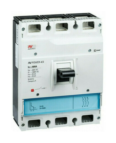 Автоматический выключатель AV POWER-4/3 800А 35kA TR