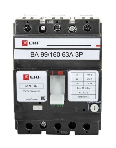 Выключатель автоматический ВА-99 160/ 63А 3P 35кА EKF PROxima