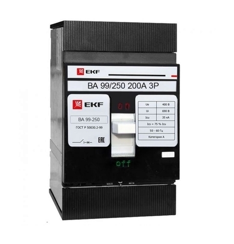 Выключатель автоматический ВА-99 250/200А 3P 35кА EKF PROxima