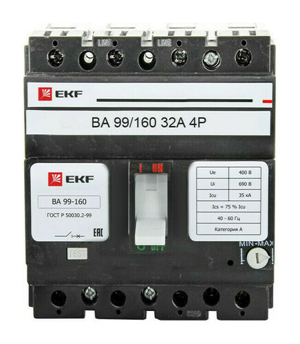 Выключатель автоматический ВА-99 160/ 32А 4P 35кА EKF PROxima