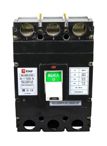 Выключатель автоматический ВА-99М 630/500А 3P 50кА EKF PROxima