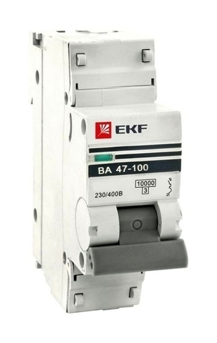 Автоматический выключатель 1P 63А (D) 10kA ВА 47-100 EKF PROxima
