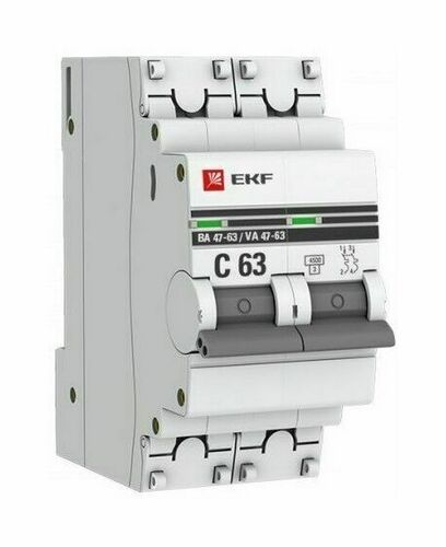 Автоматический выключатель 2P 40А (В) 4,5kA ВА 47-63 EKF PROxima