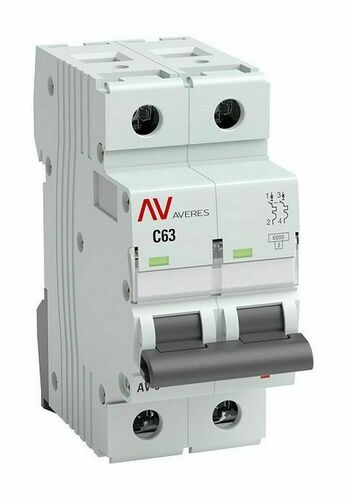 Выключатель автоматический AV-10 2P 1A (B) 10kA EKF AVERES