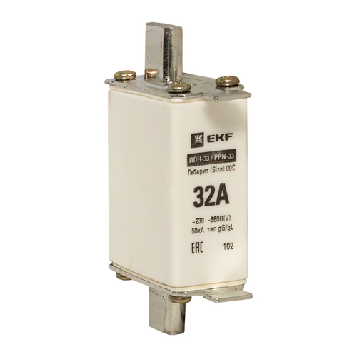 Плавкая вставка ППН-33 100/ 32А габарит 00С EKF PROxima