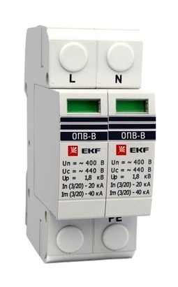 Ограничитель импульсных напряжений ОПВ-B/2P In 30кА 400В с сигн. EKF PROxima 