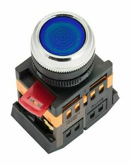 Кнопка ABLFS-22 с подсветкой синий NO+NC 230В EKF PROxima