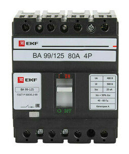 Выключатель автоматический ВА-99 125/ 80А 4P 25кА EKF PROxima