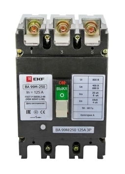 Выключатель автоматический ВА-99М 250/125А 3P 35кА EKF PROxima