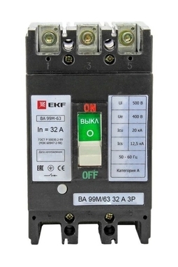 Выключатель автоматический ВА-99М 63/32А 3P 25кА EKF PROxima