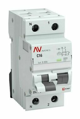 Дифференциальный автомат DVA-6 1P+N 6А (B) 30мА (AC) 6кА EKF AVERES