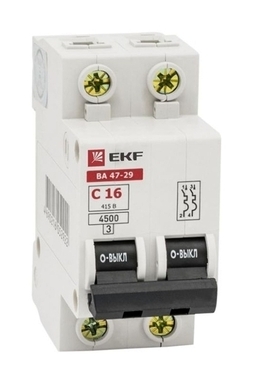Автоматический выключатель 2P 40А (C) 4,5кА ВА 47-29 EKF Basic